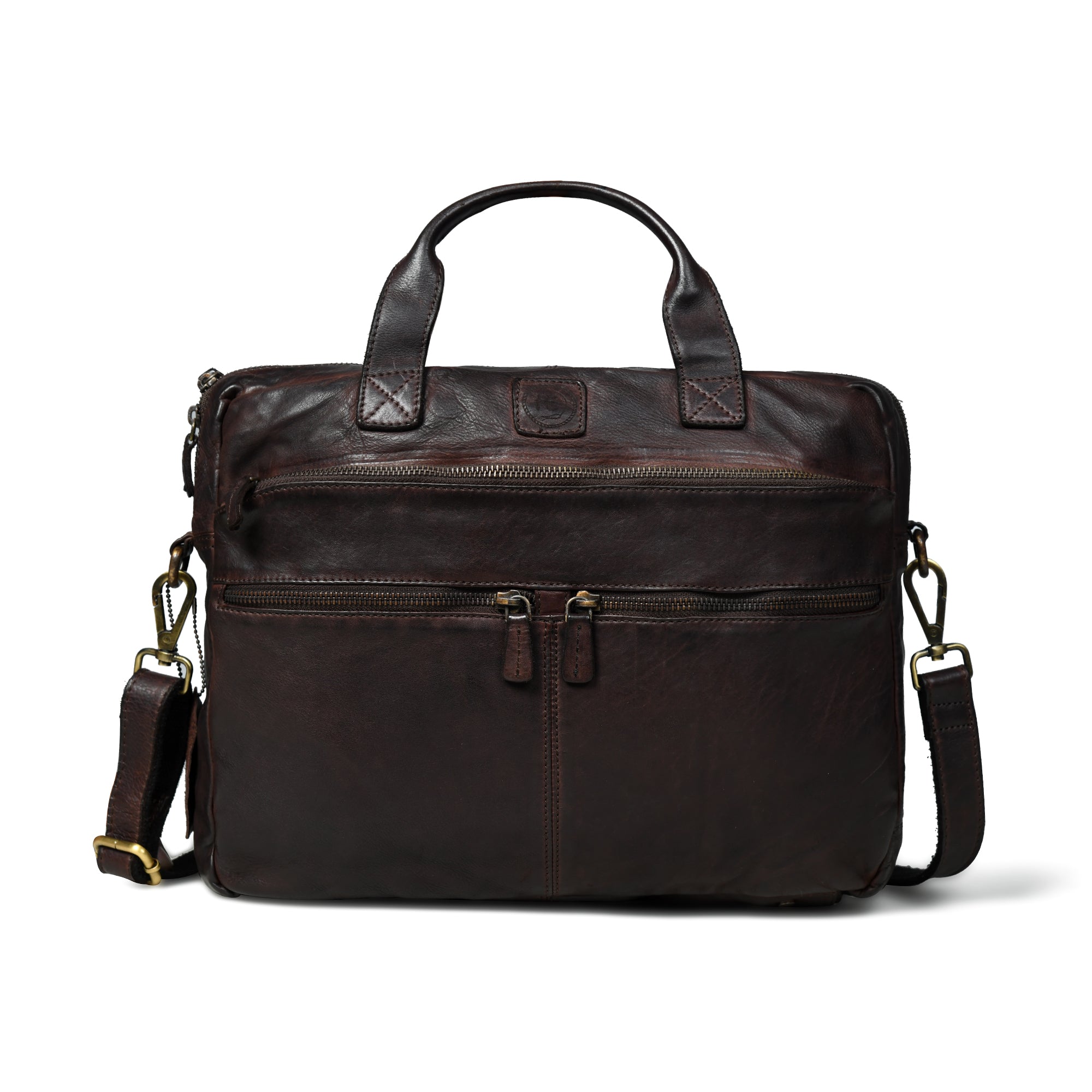 Voyager Vintage Leather Laptop Bag - Tan Colour