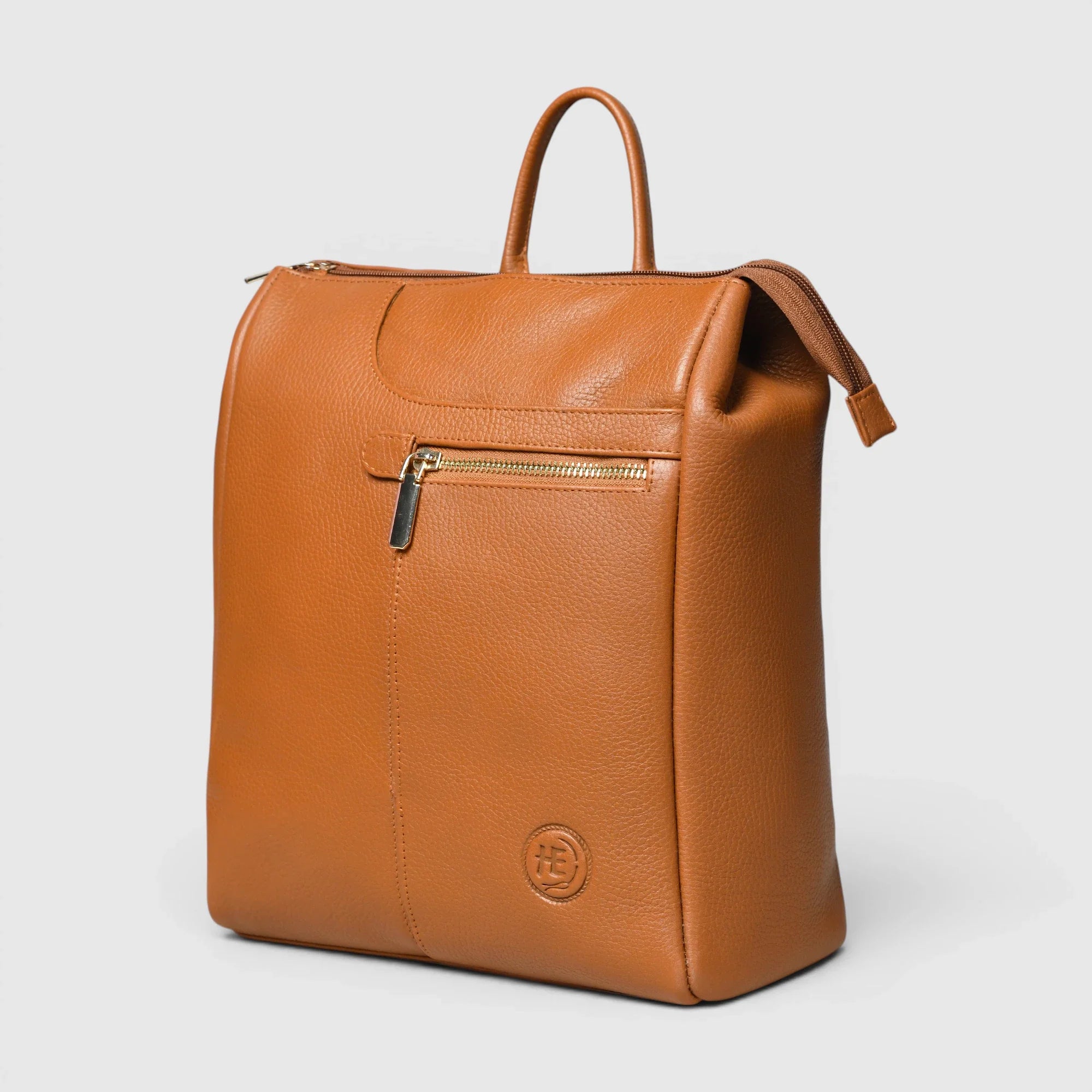 Harper Convertible Leather Backpack – Tan