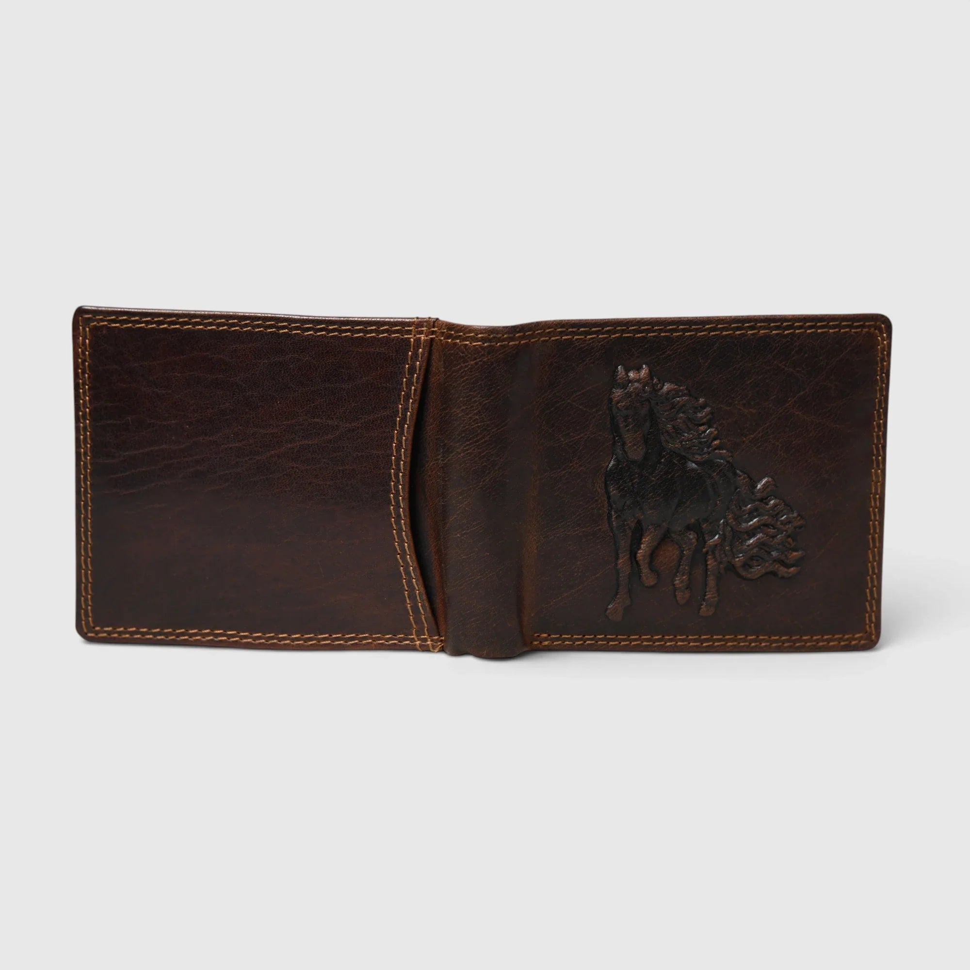 Midnight Stallion Leather Wallet – Espresso Brown