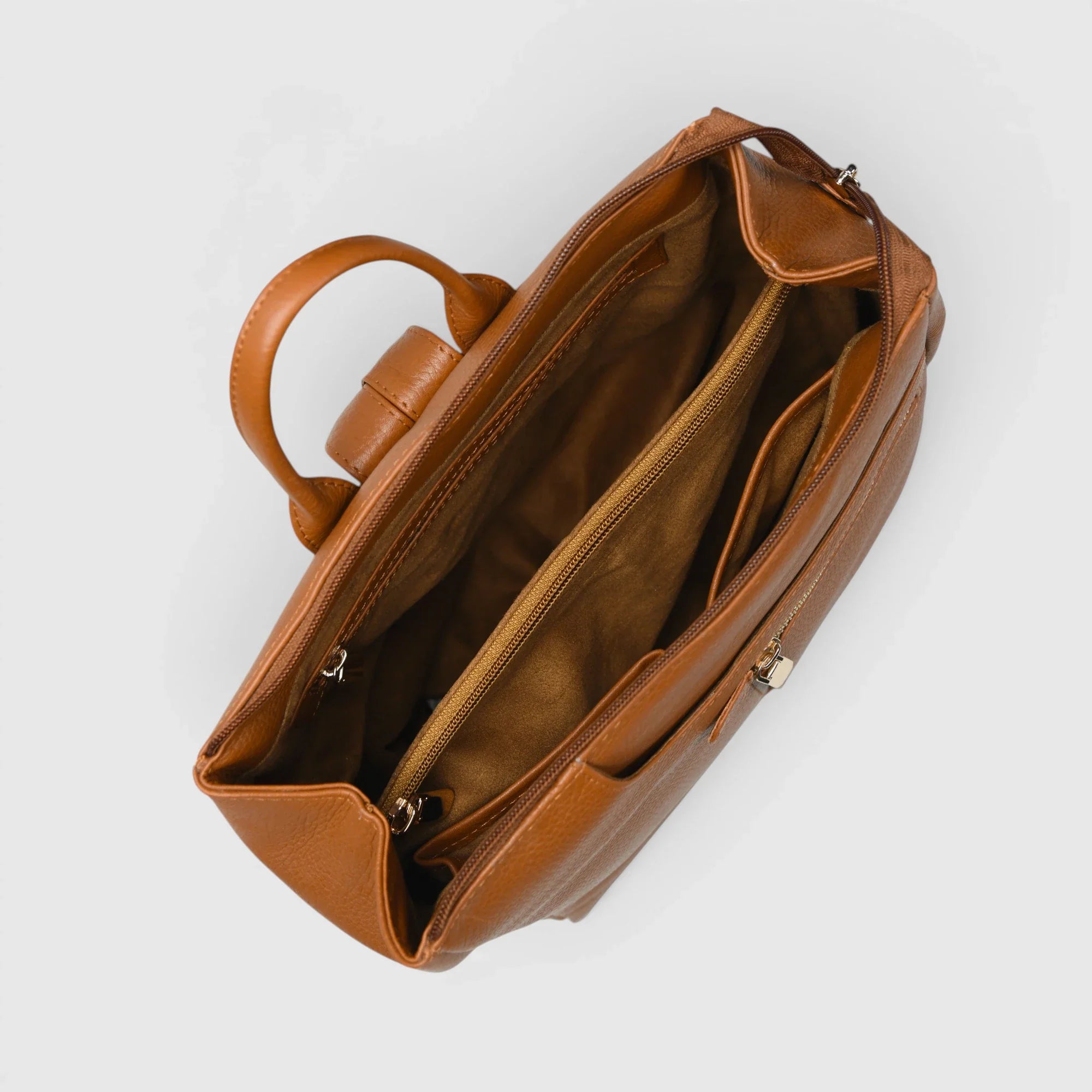 Harper Convertible Leather Backpack – Tan