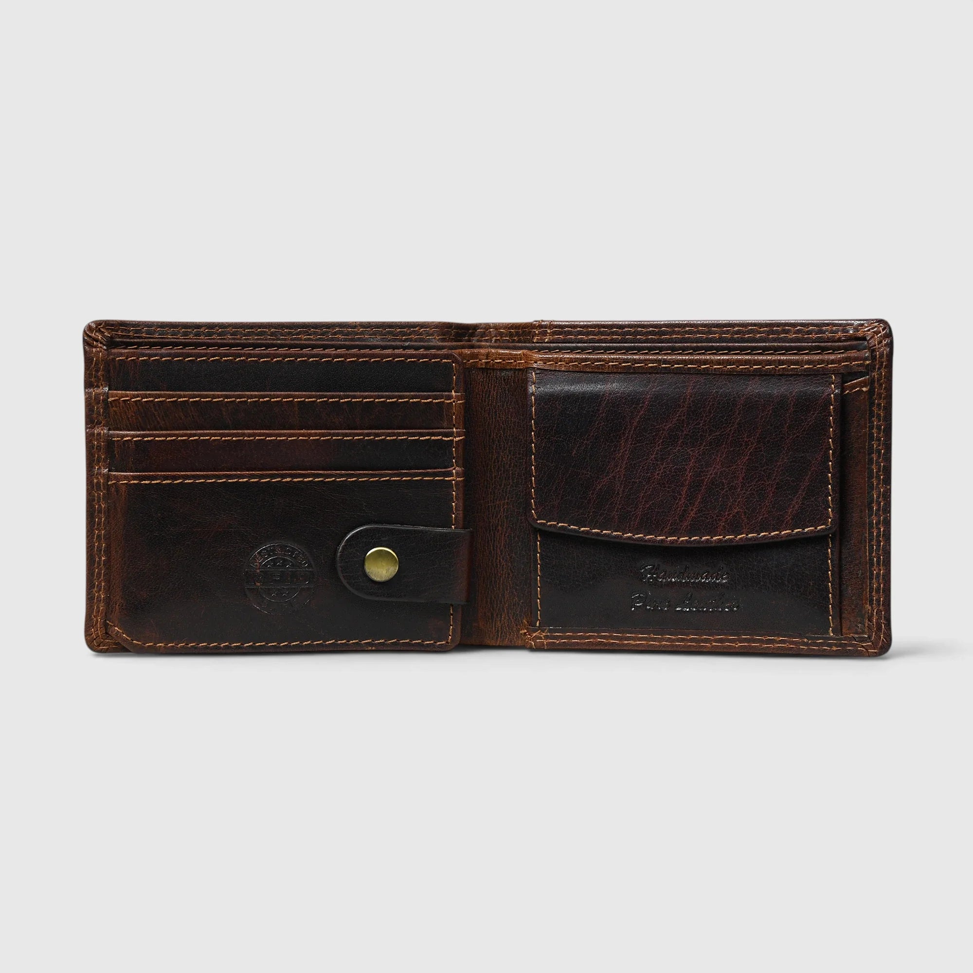 Midnight Stallion Leather Wallet – Espresso Brown