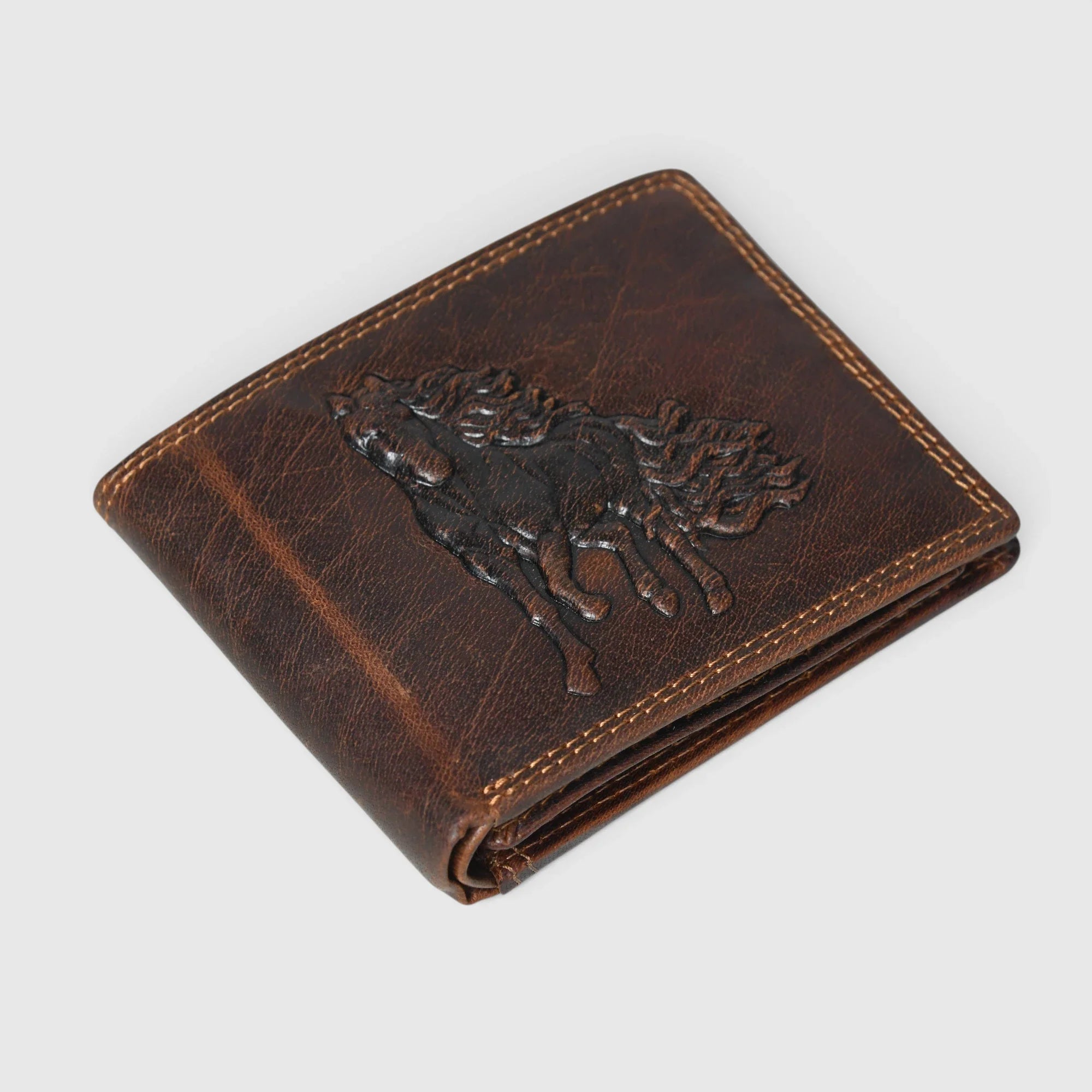 Midnight Stallion Leather Wallet – Espresso Brown