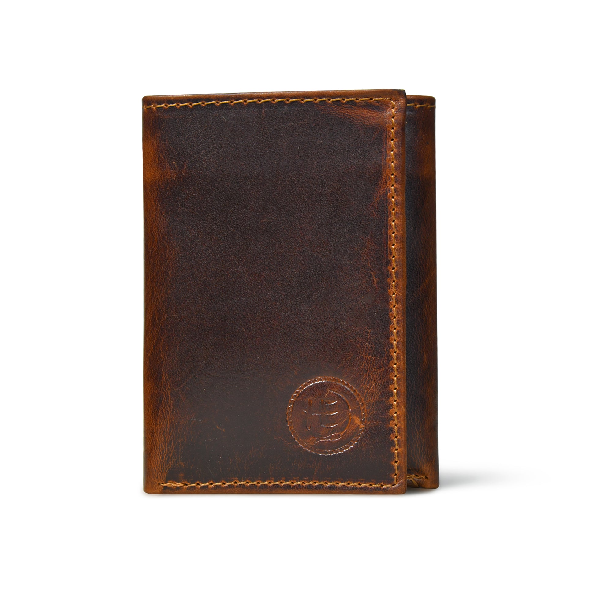 Midnight Luxe Vertical Bifold Wallet - Tan Colour