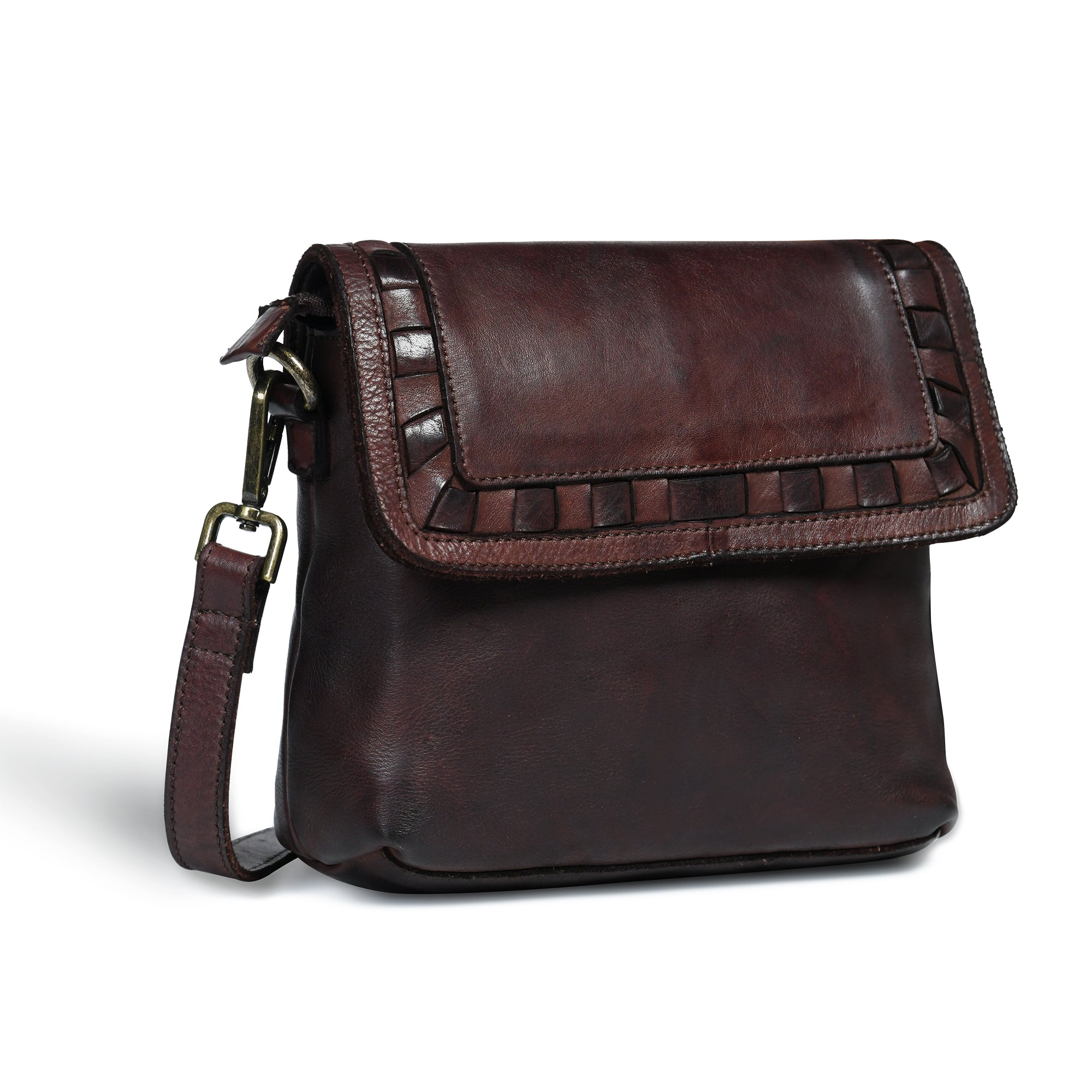 Verdant Crossbody Women's Leather Handbag - Brown Colour