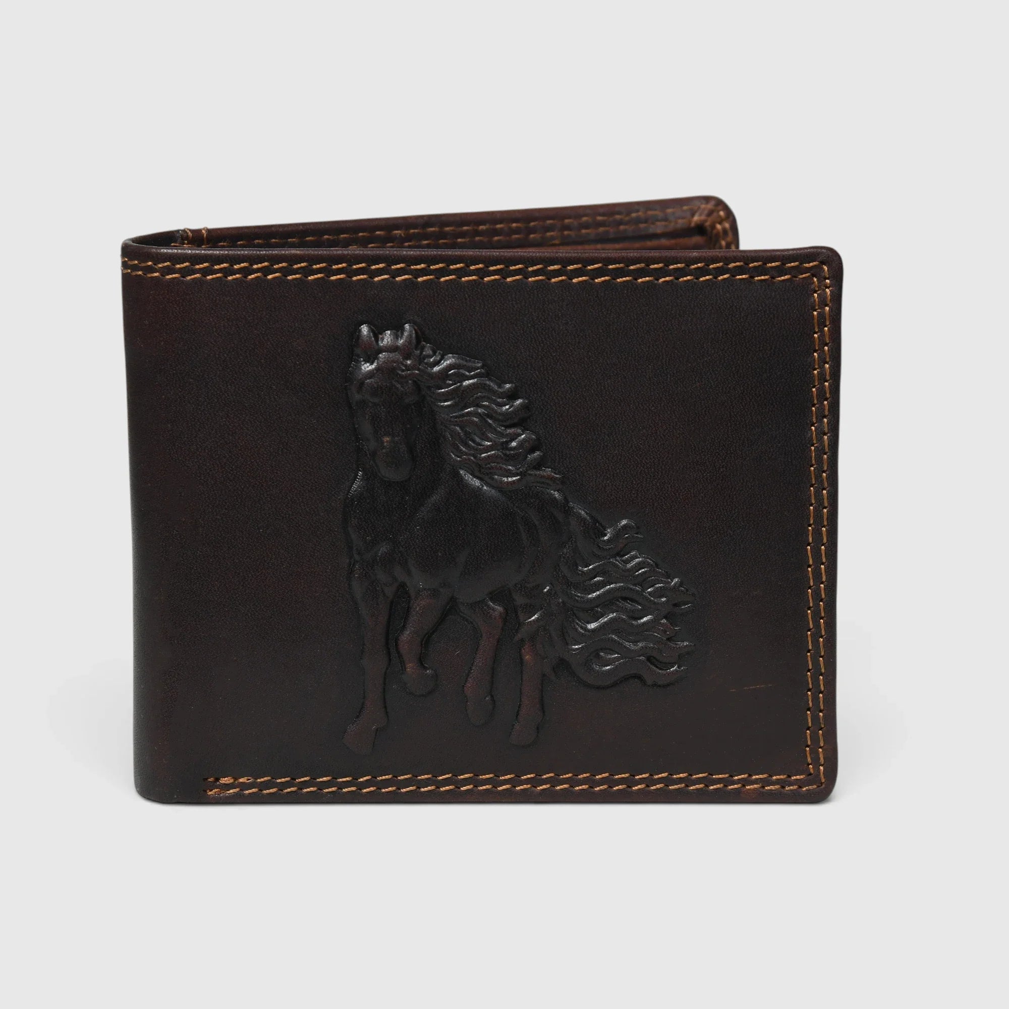 Midnight Stallion Leather Wallet – Dark Espresso Brown