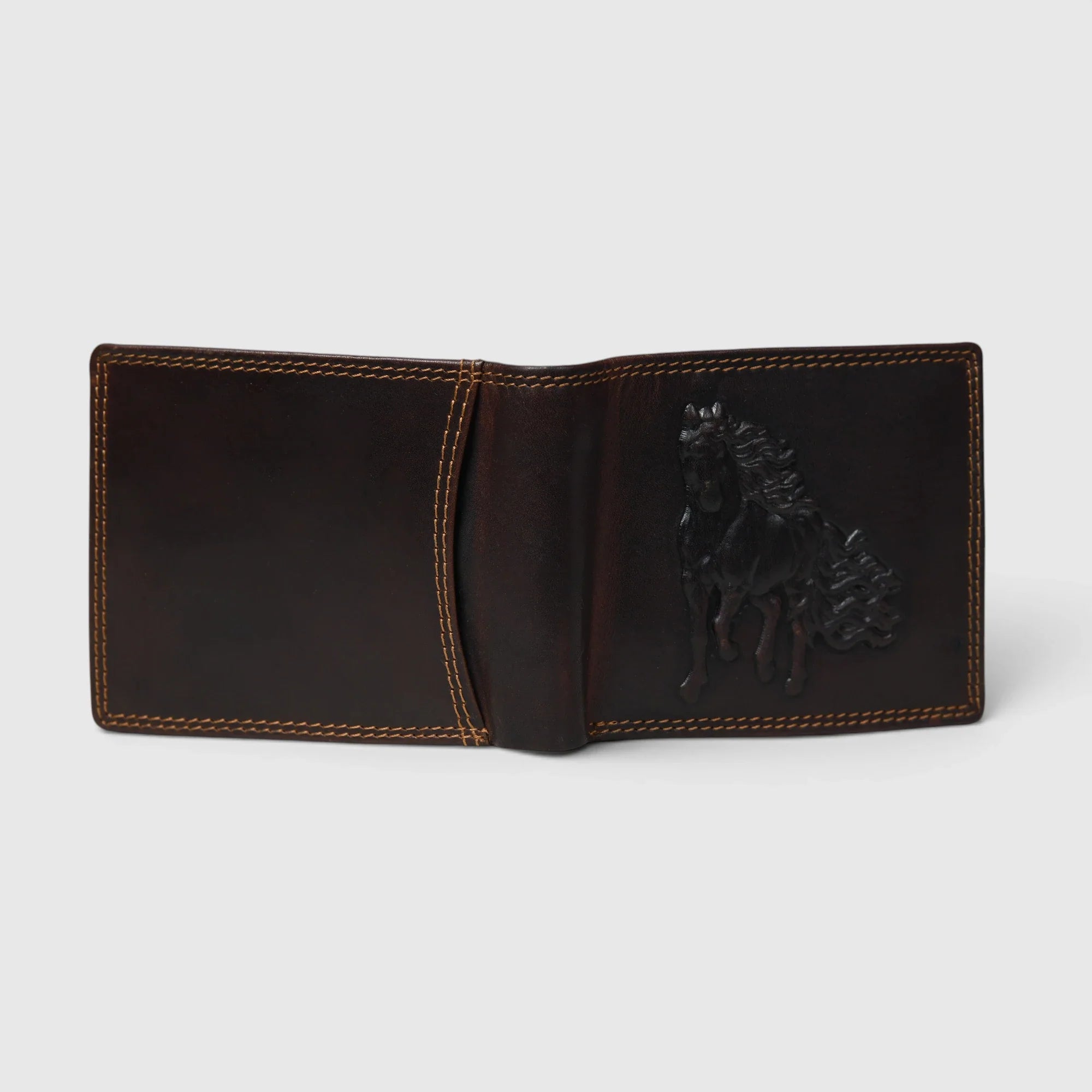 Midnight Stallion Leather Wallet – Dark Espresso Brown