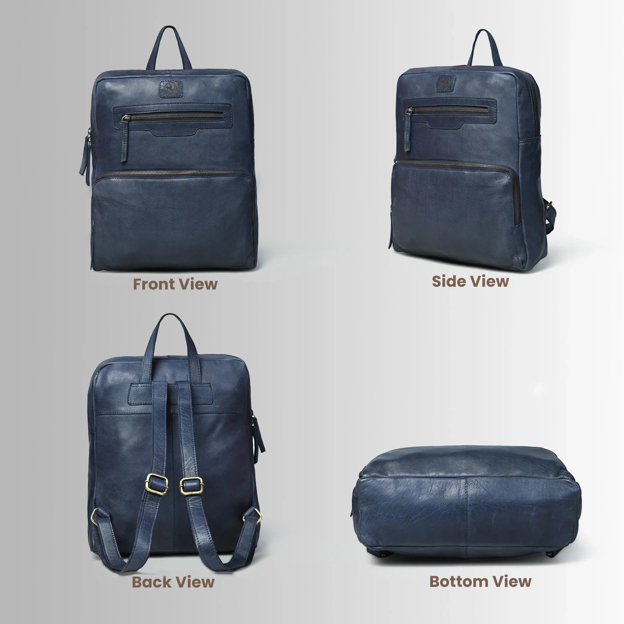 Urbancrest Leather Backpack – Cobalt Blue