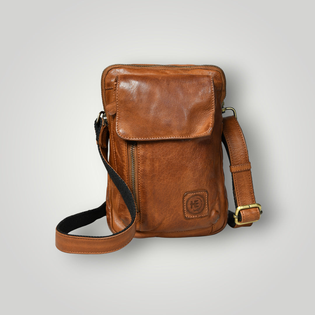 Vintage Explorer Crossbody Bag- Tan colour