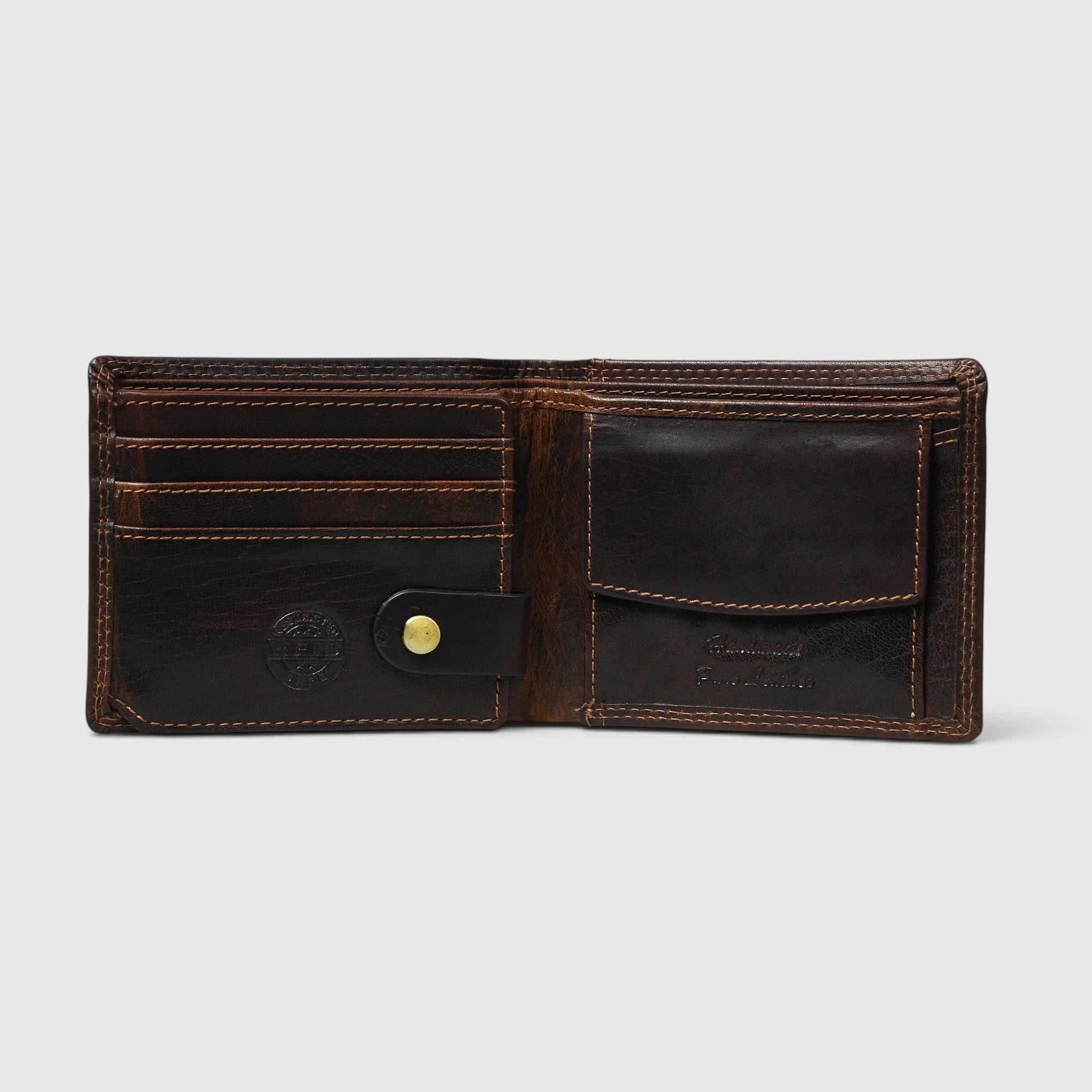 Midnight Stallion Leather Wallet – Dark Espresso Brown
