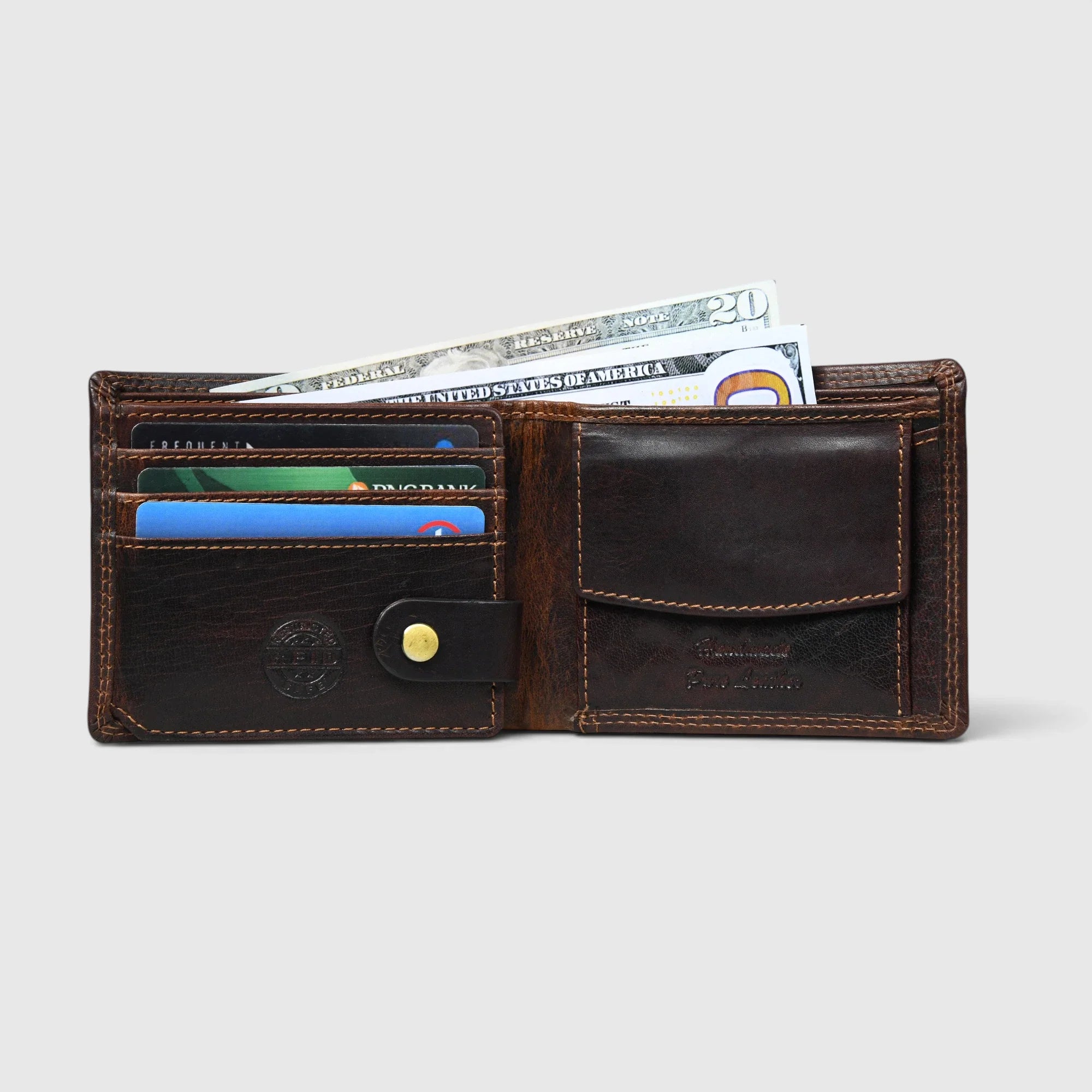 Midnight Stallion Leather Wallet – Dark Espresso Brown