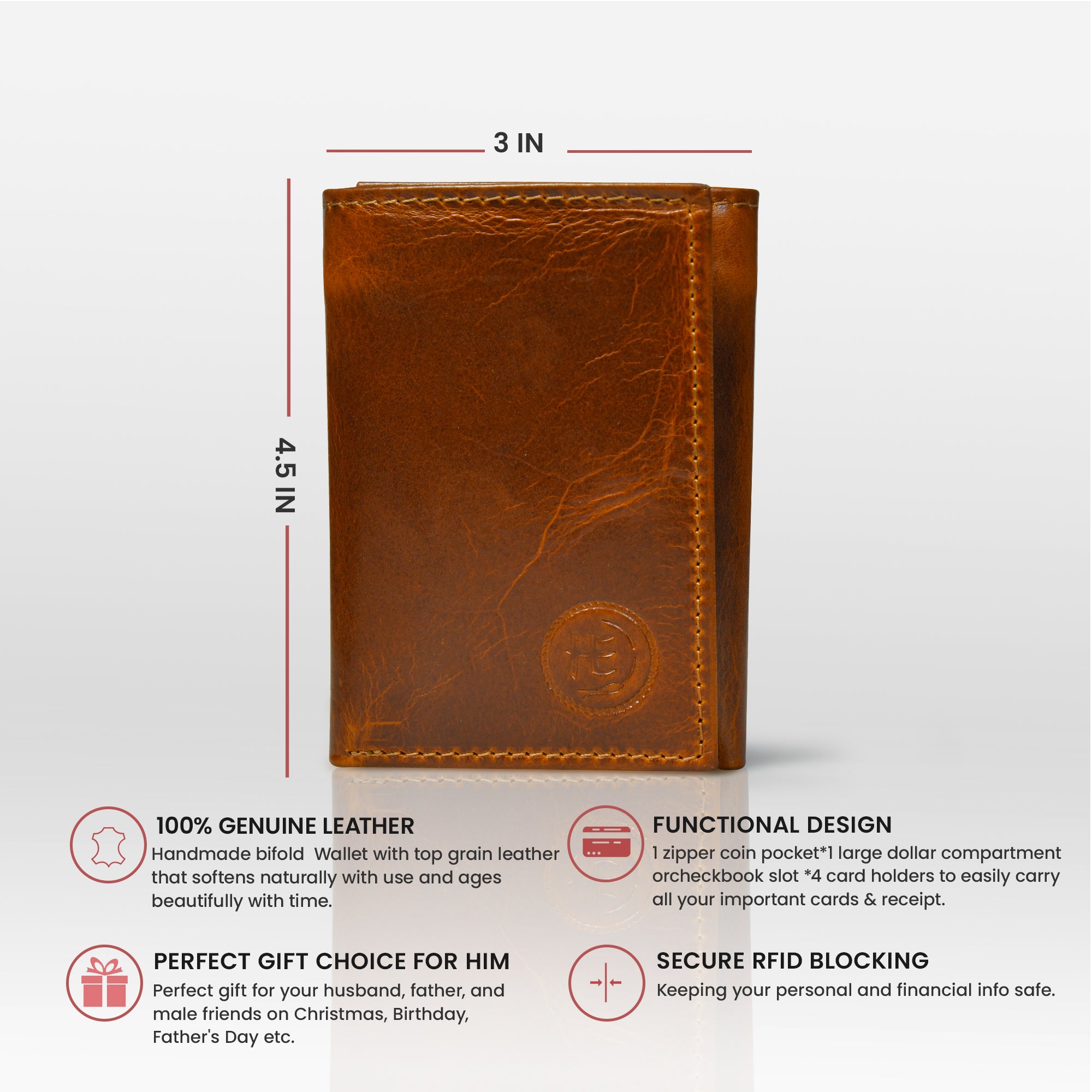 Midnight Luxe Vertical Bifold Wallet