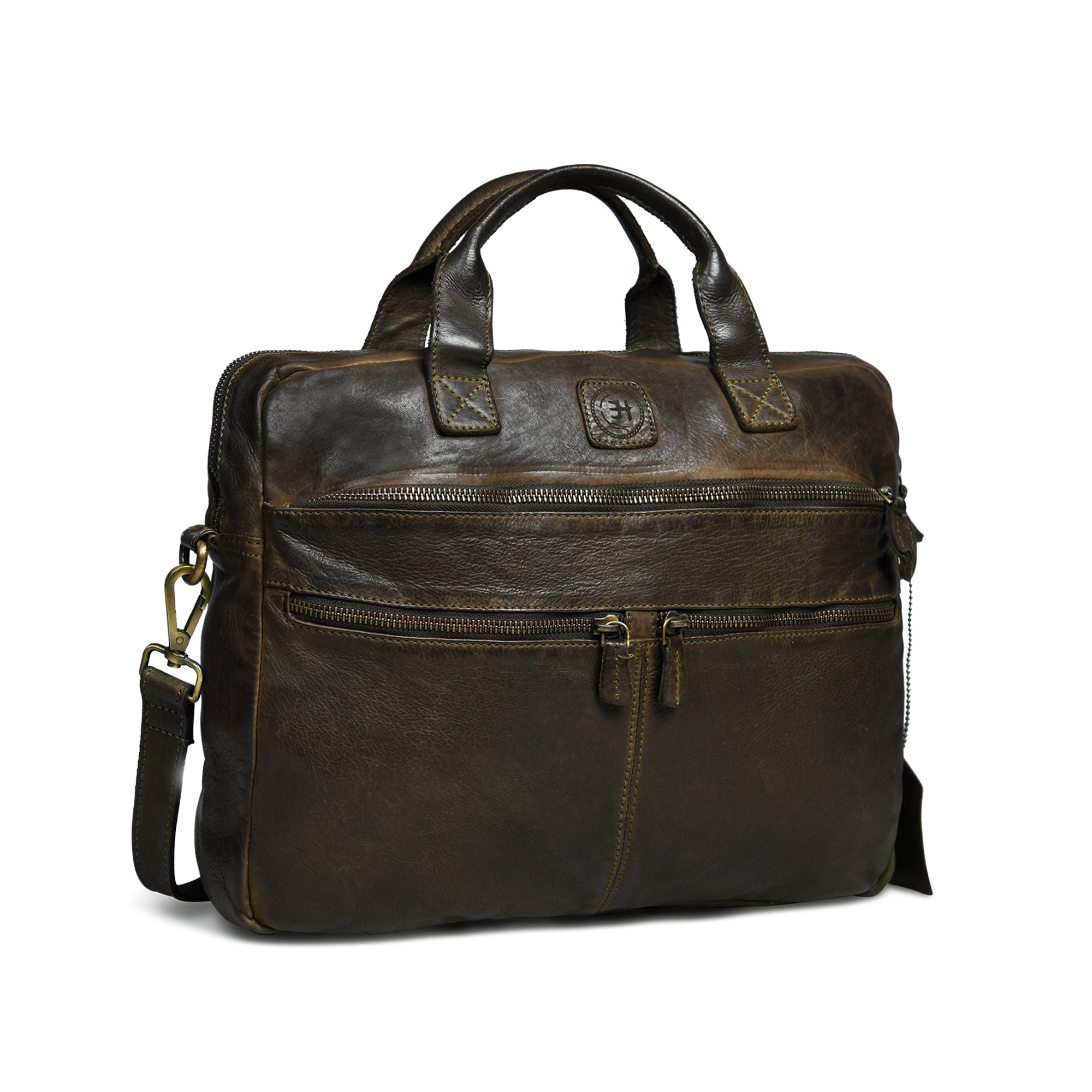 Voyager Vintage Leather Laptop Bag