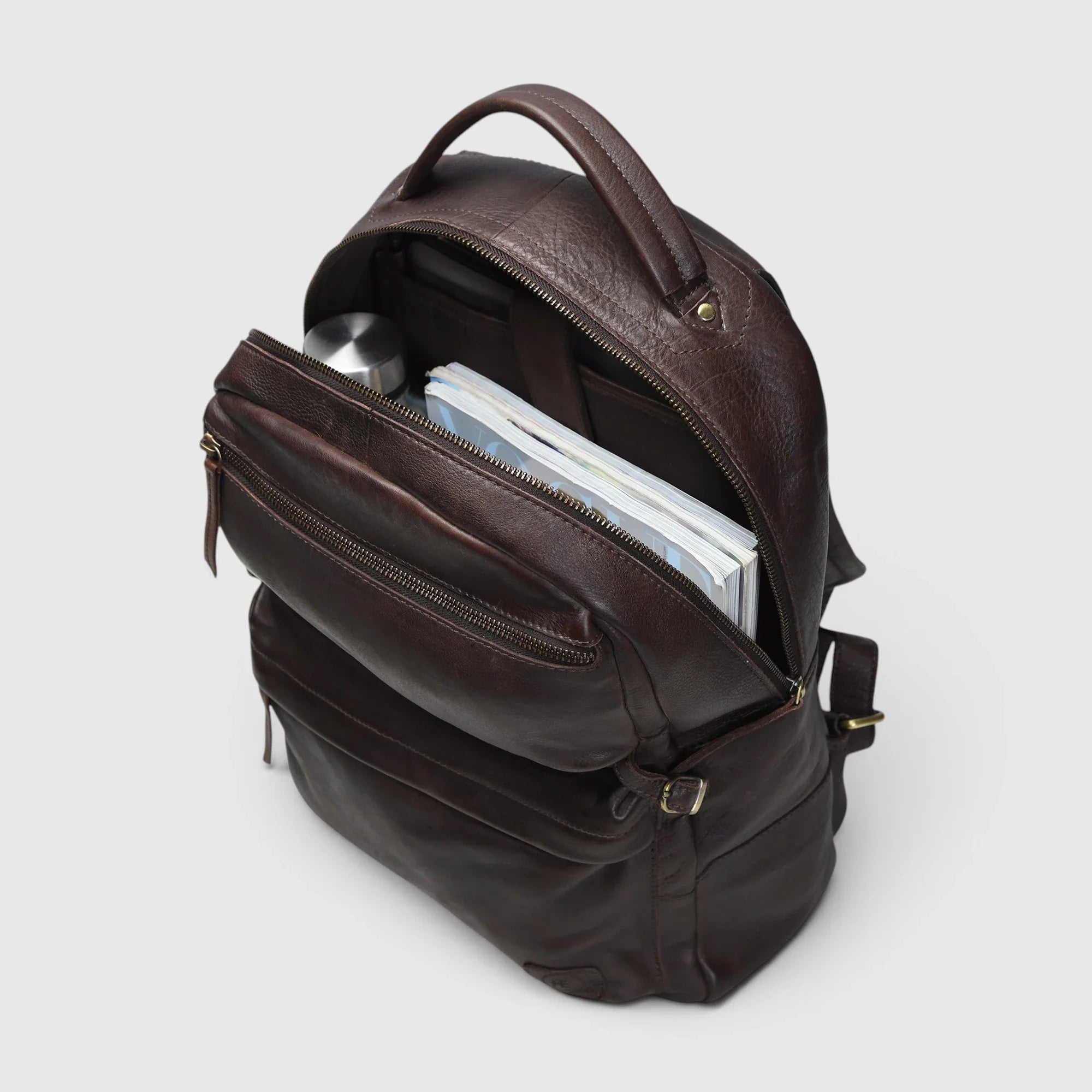 Evercrest Leather Backpack – Vintage Cocoa