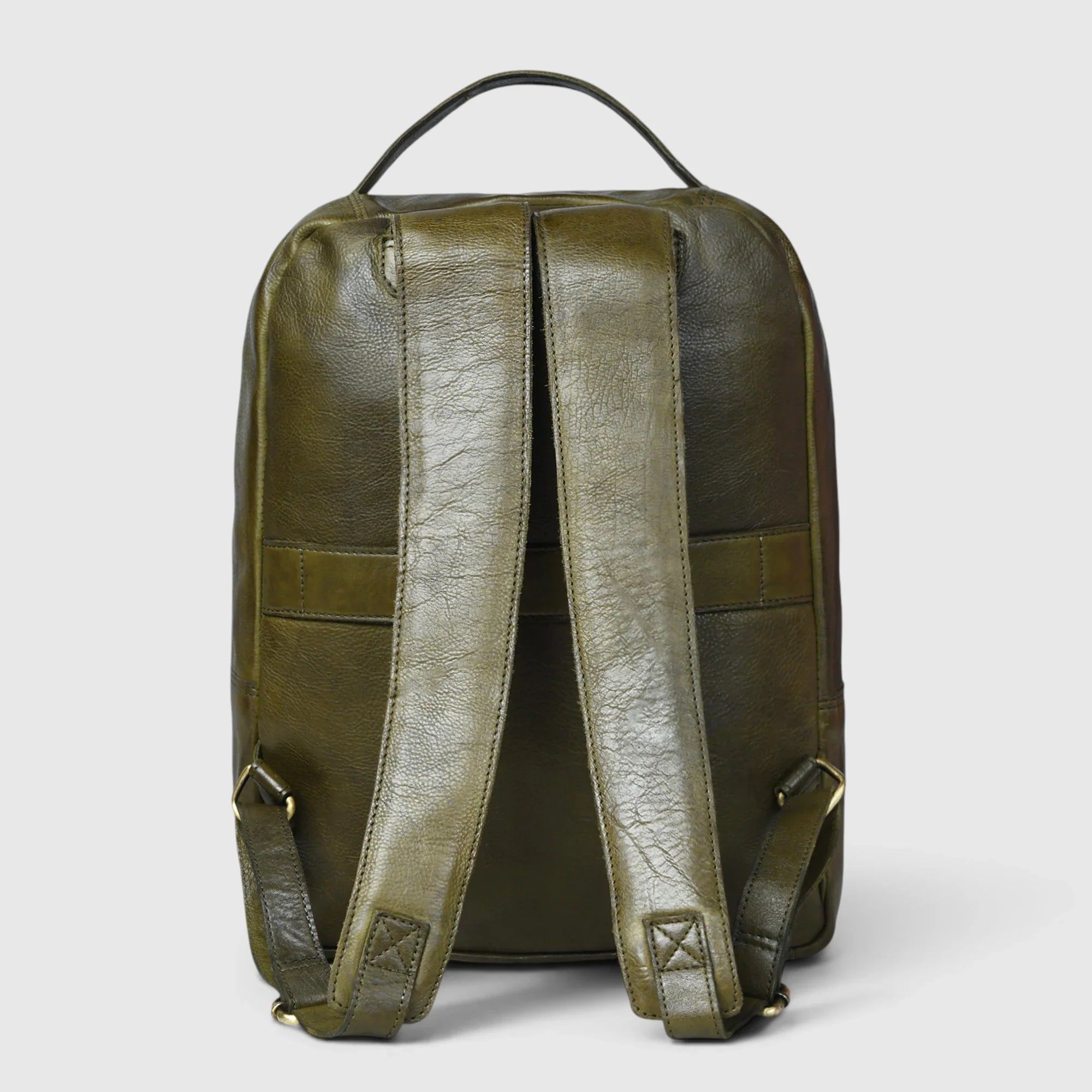 Hestern Trailmark Leather Backpack – Deep Olive