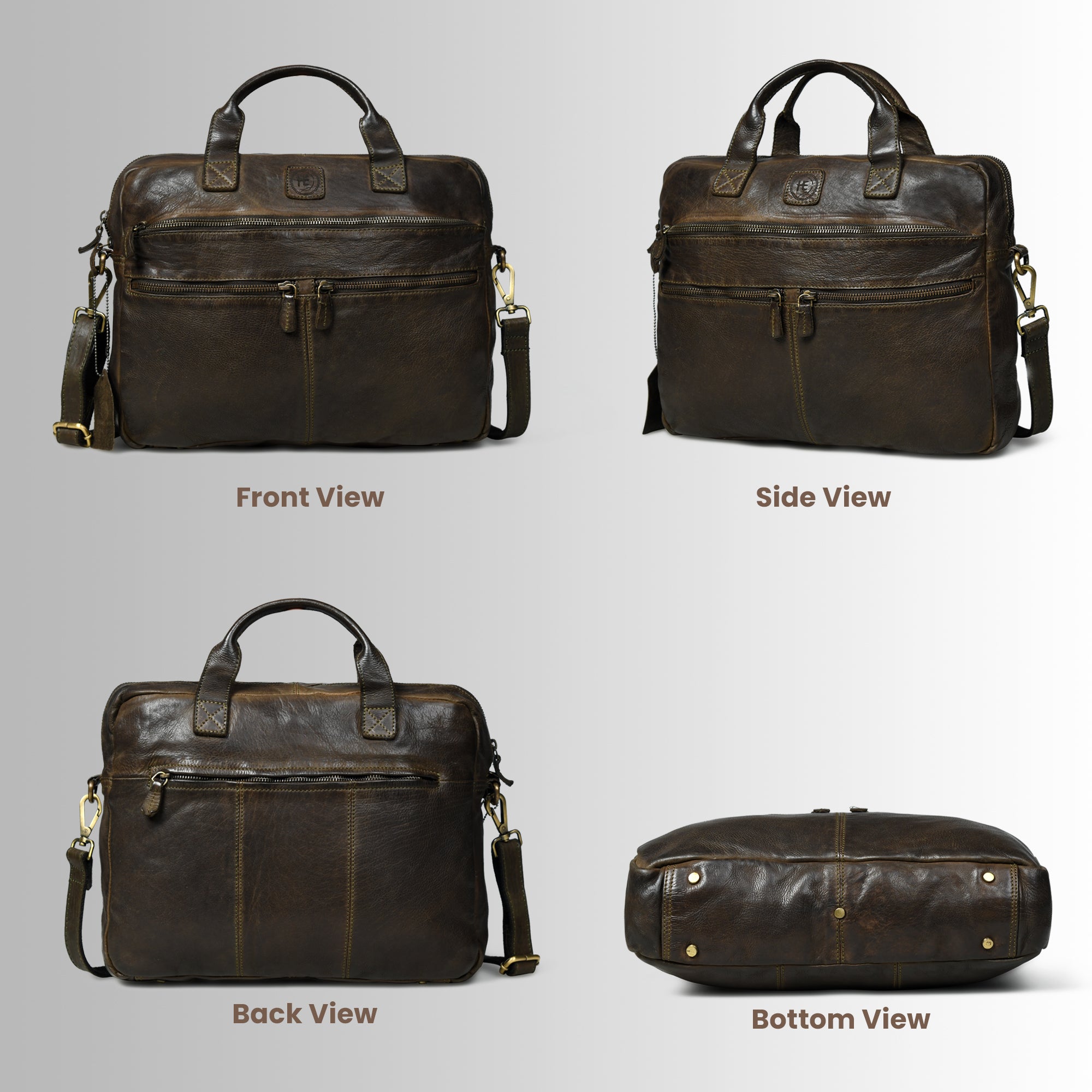 Voyager Vintage Leather Laptop Bag