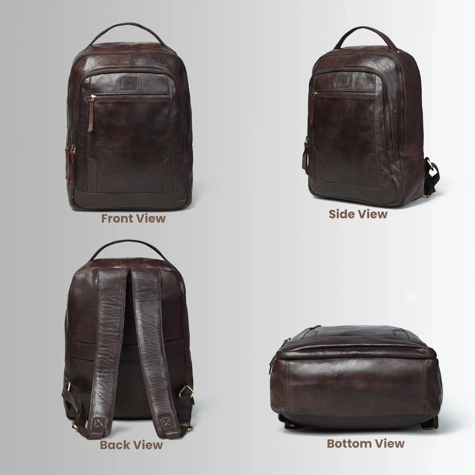 Hestern Trailmark Leather Backpack – Auburn Brown