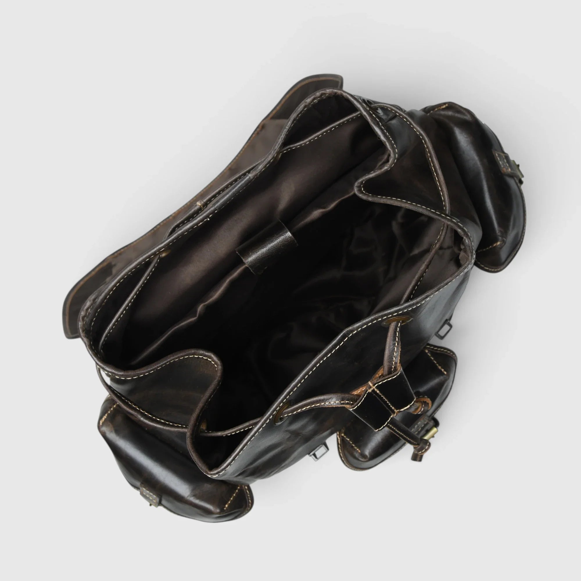 Outlander Vintage Buffalo Leather Backpack – Dark Coffee