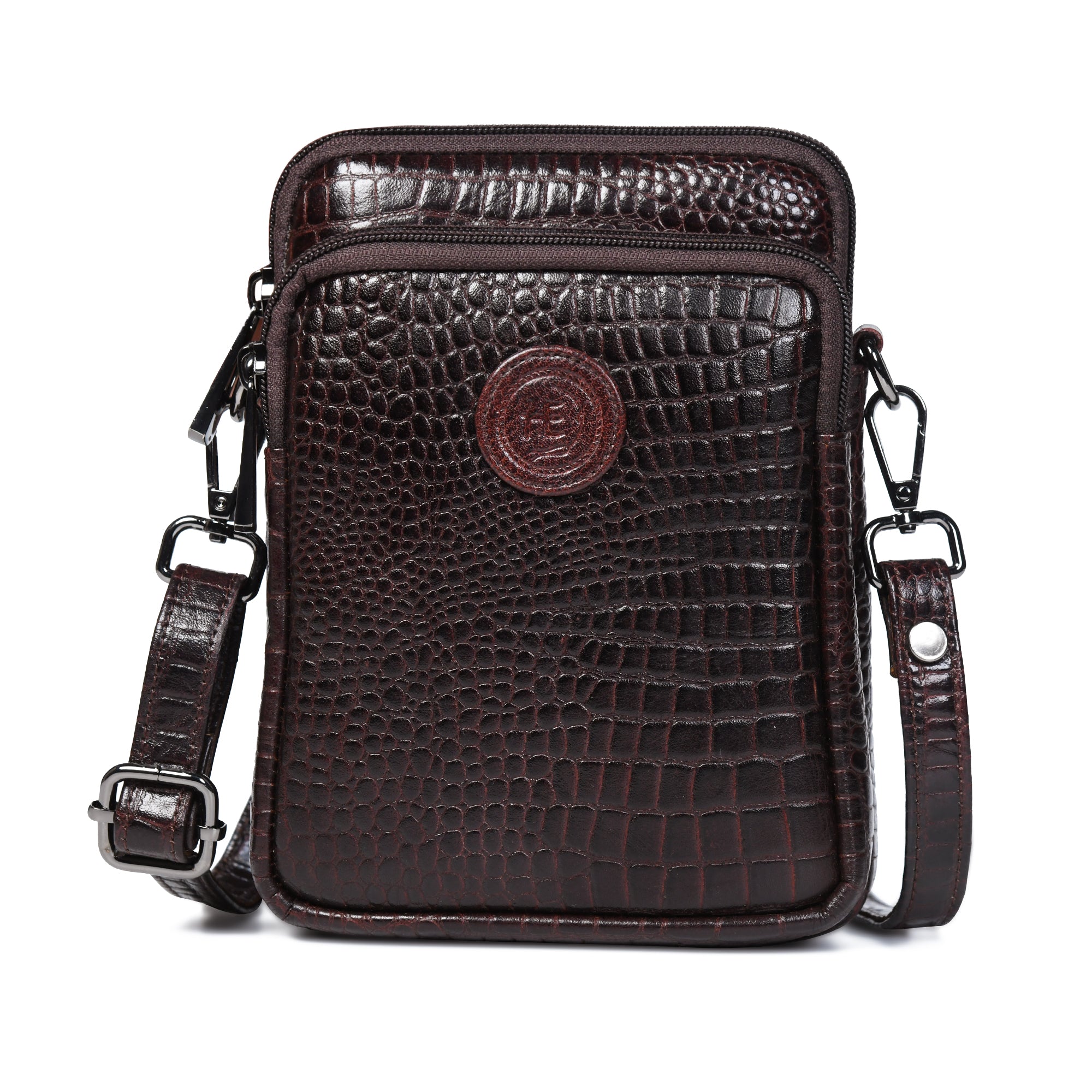 Croc Luxe Leather Sling Bag