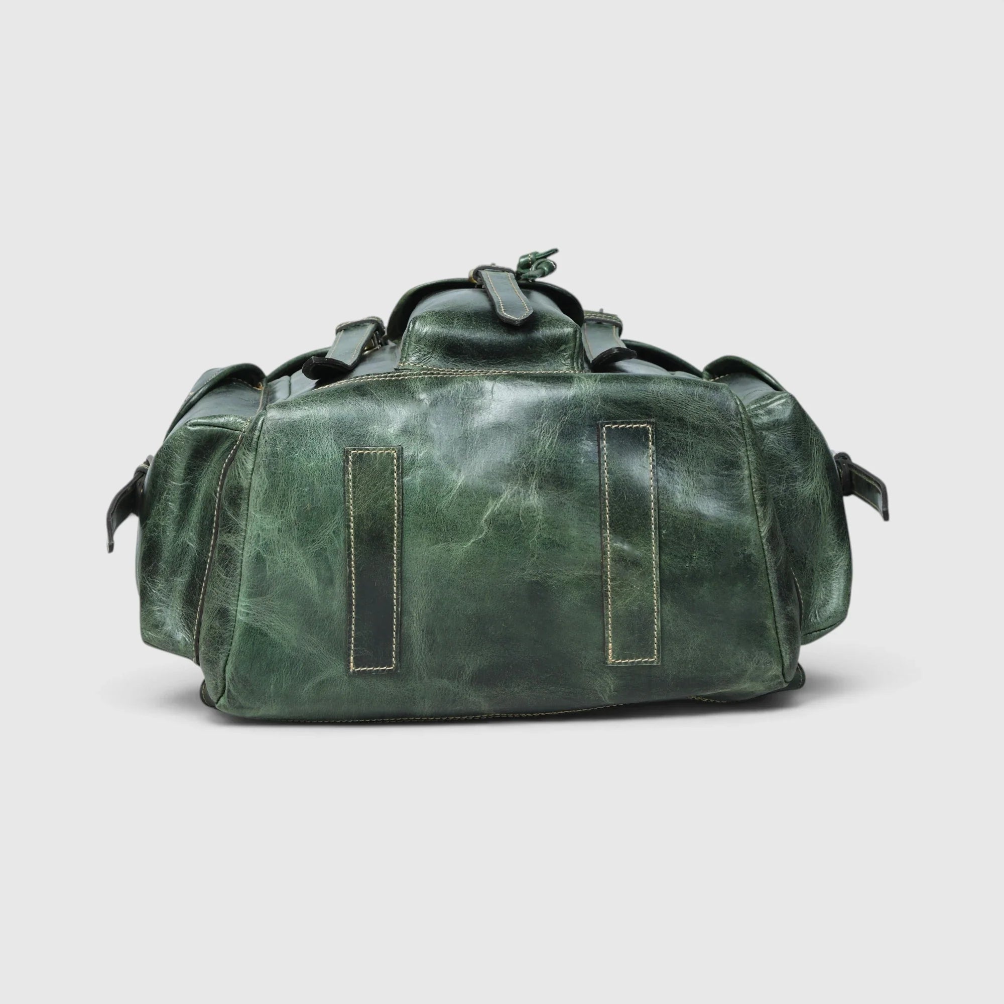 Outlander Vintage Buffalo Leather Backpack – Forest Green