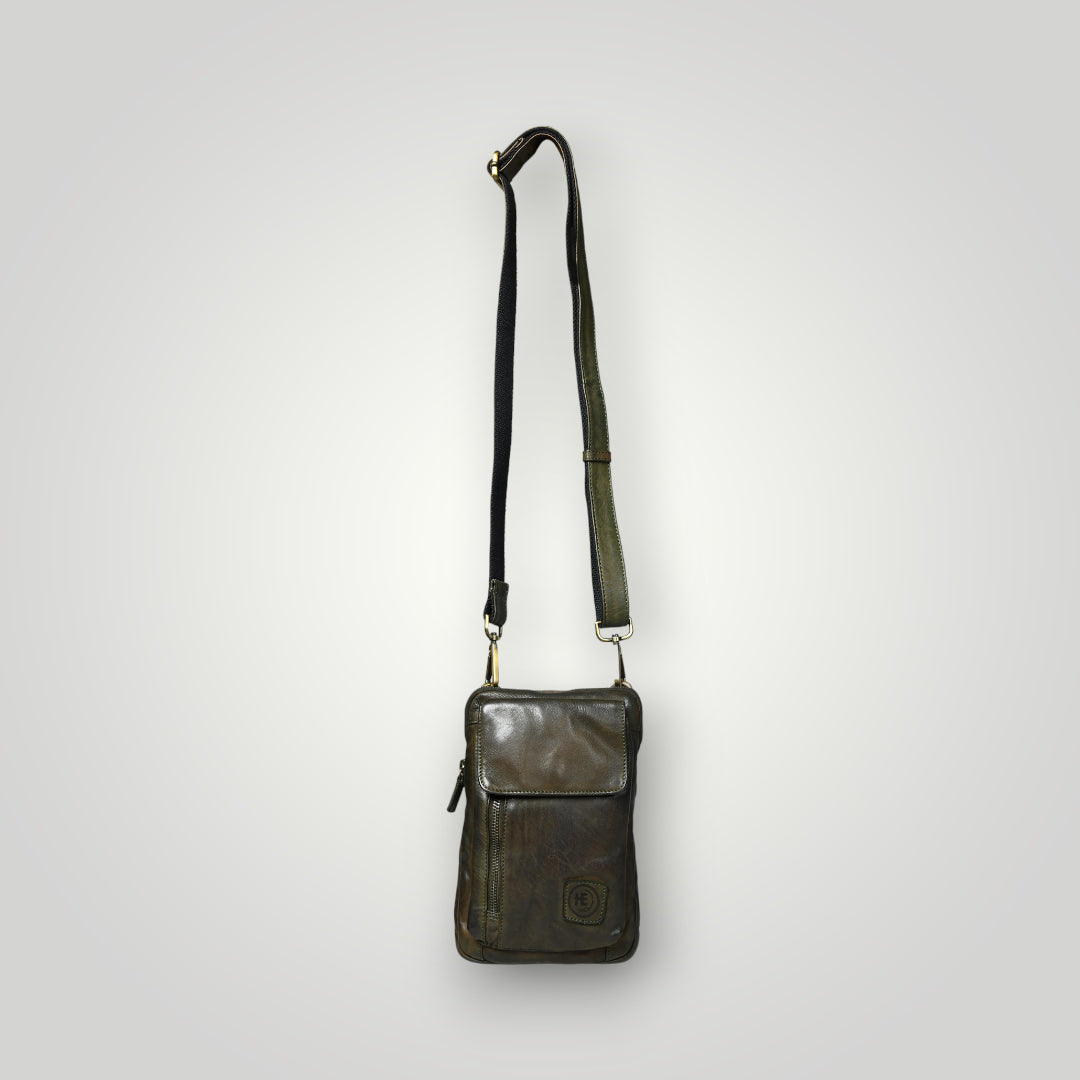 Vintage Explorer Crossbody Bag - Green Colour