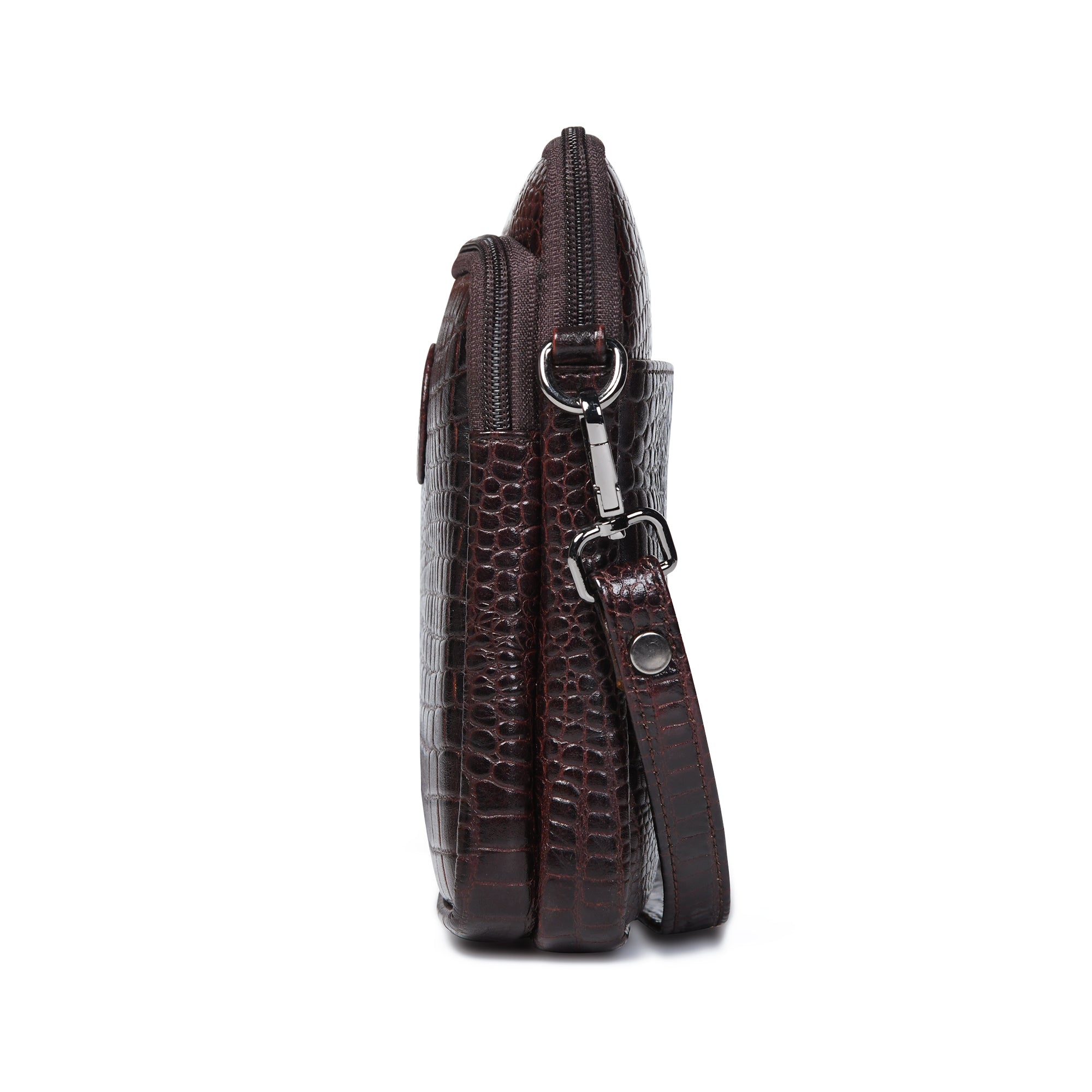 Croc Luxe Leather Sling Bag