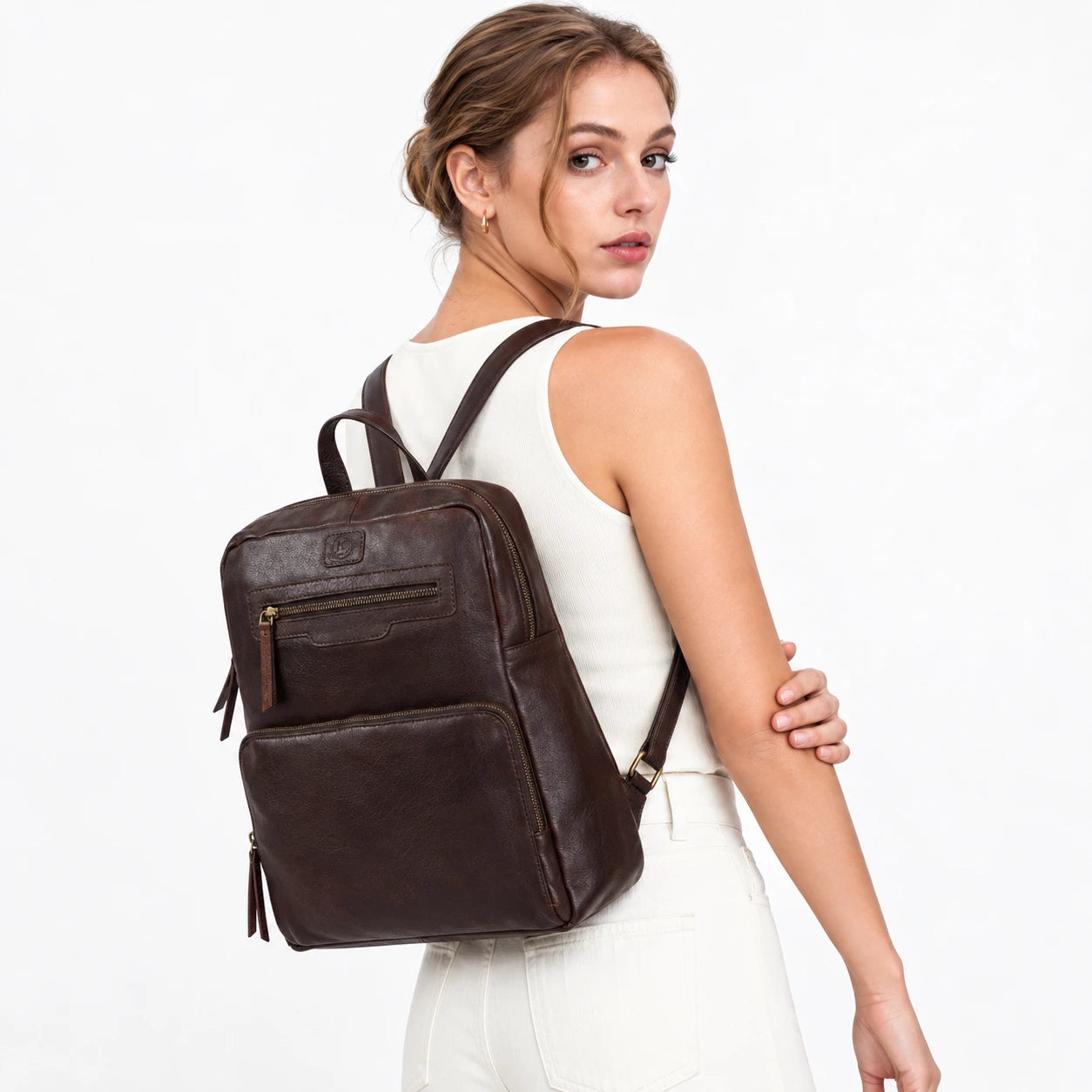 Urbancrest Leather Backpack – Espresso Brown