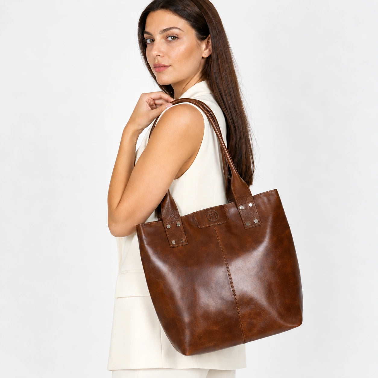 Aurelia Leather Carryall – Heritage Tan