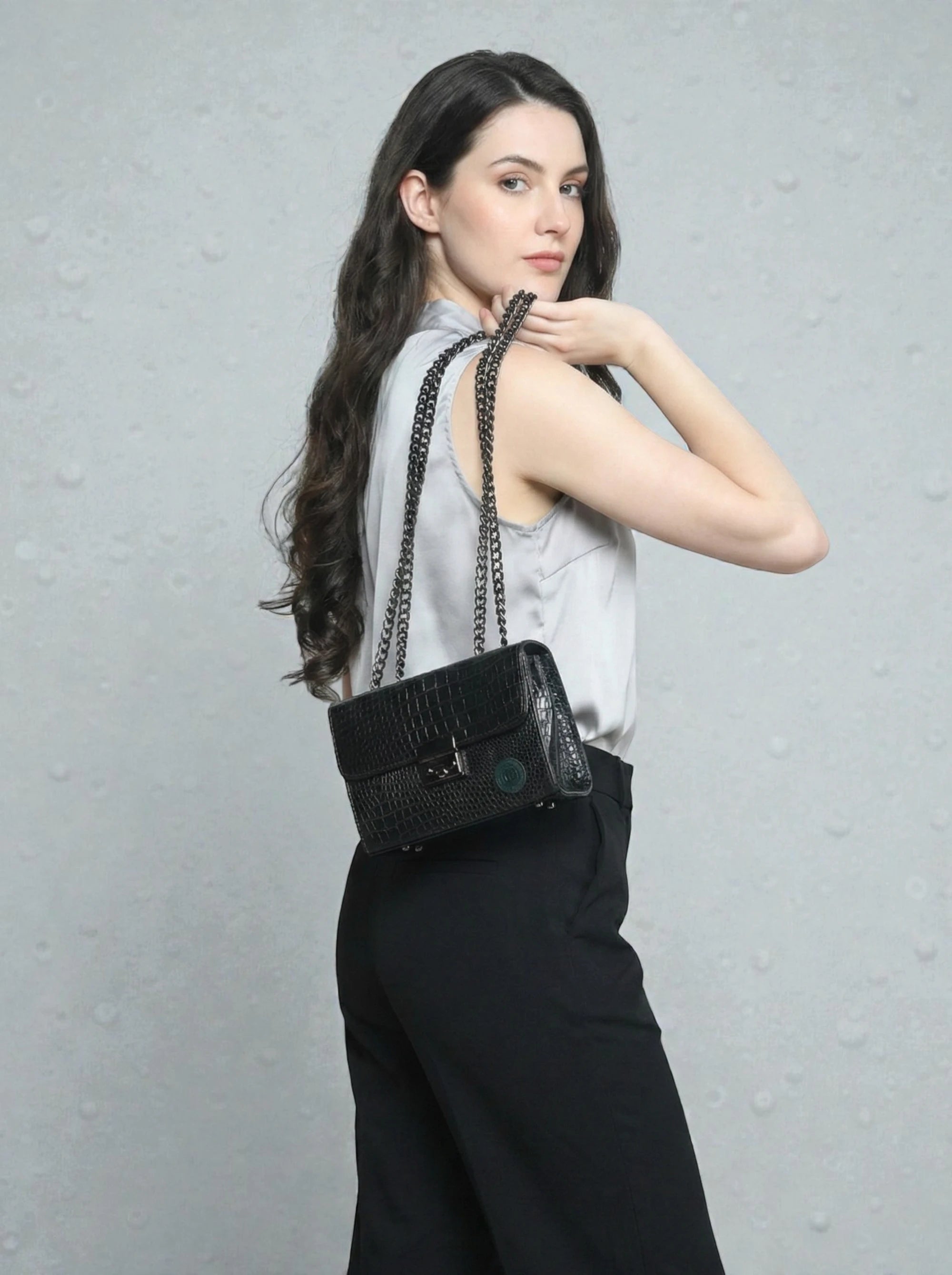 Obsidian Executive Leather Briefcase - Rich Green