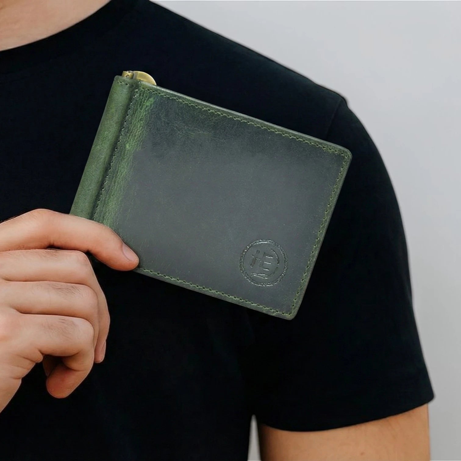 Slim Money Clip Wallet - Rich Green