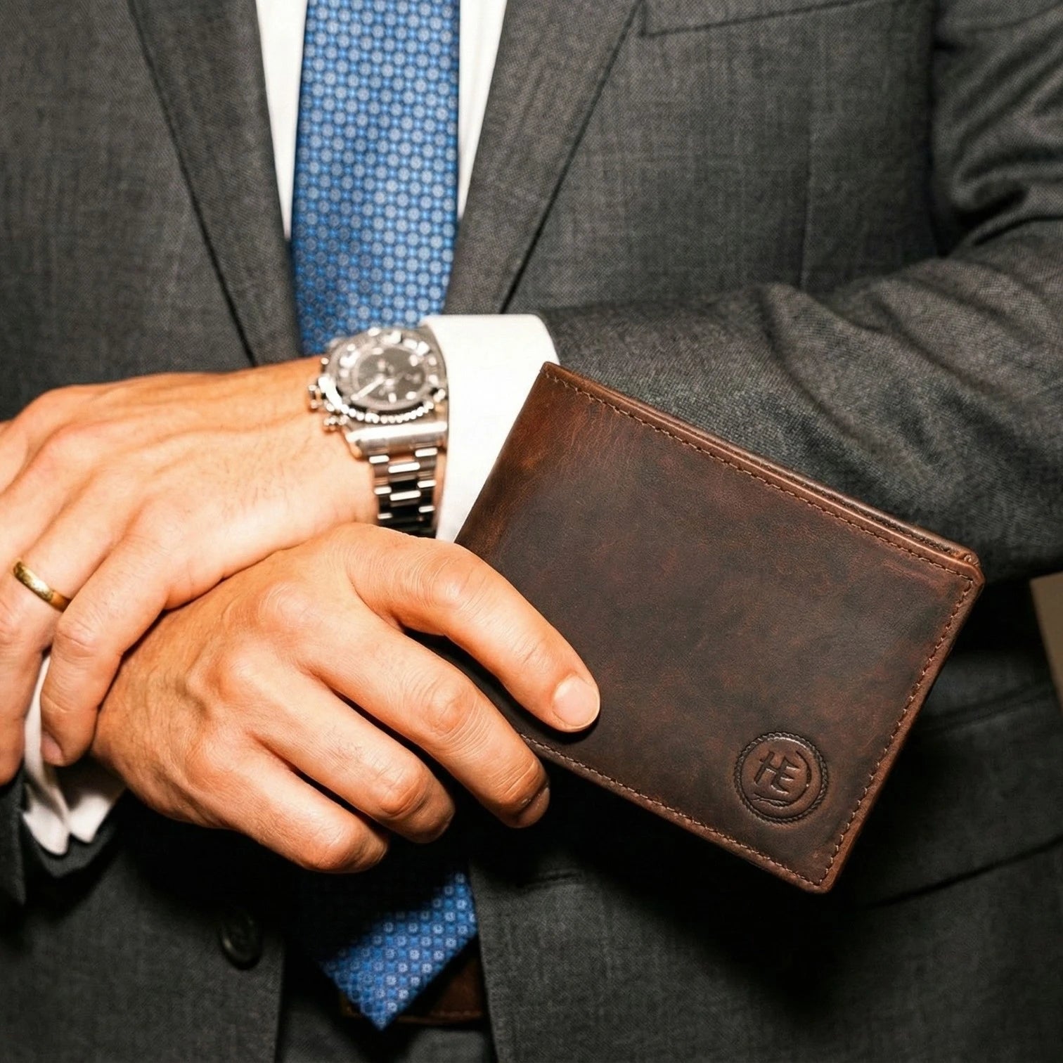 Timeless Leather Wallet | Handcrafted RFID-Blocking Bifold - Expresso brown