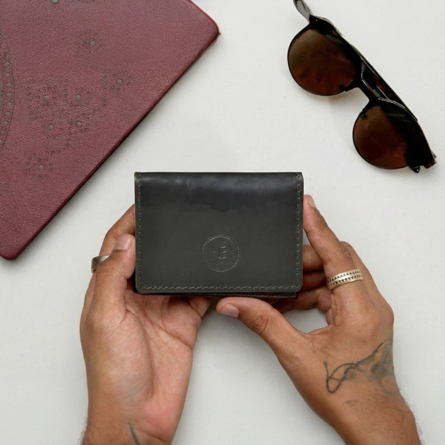 Classic Leather Card Wallet - Black Colour