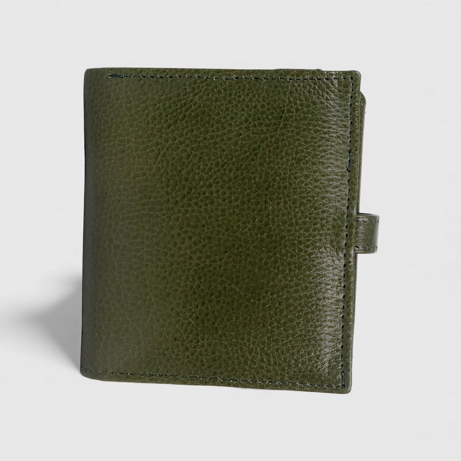 Crest Compact Leather Trifold Wallet – Olive Colour