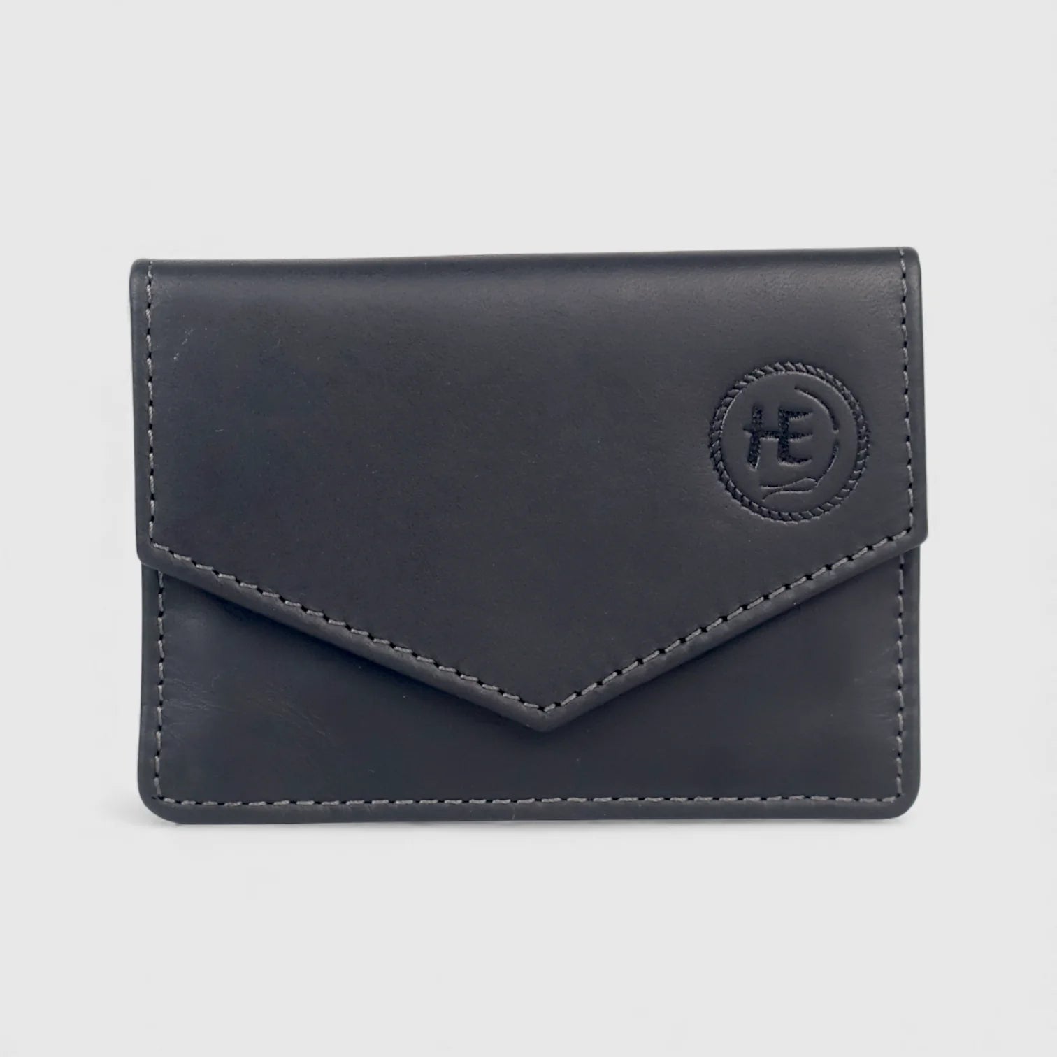 🎁 Emerald Regency Compact Vintage Leather Card Wallet - Black Colour