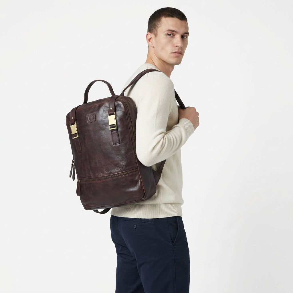 Oakridge Leather Backpack – Expresso Brown