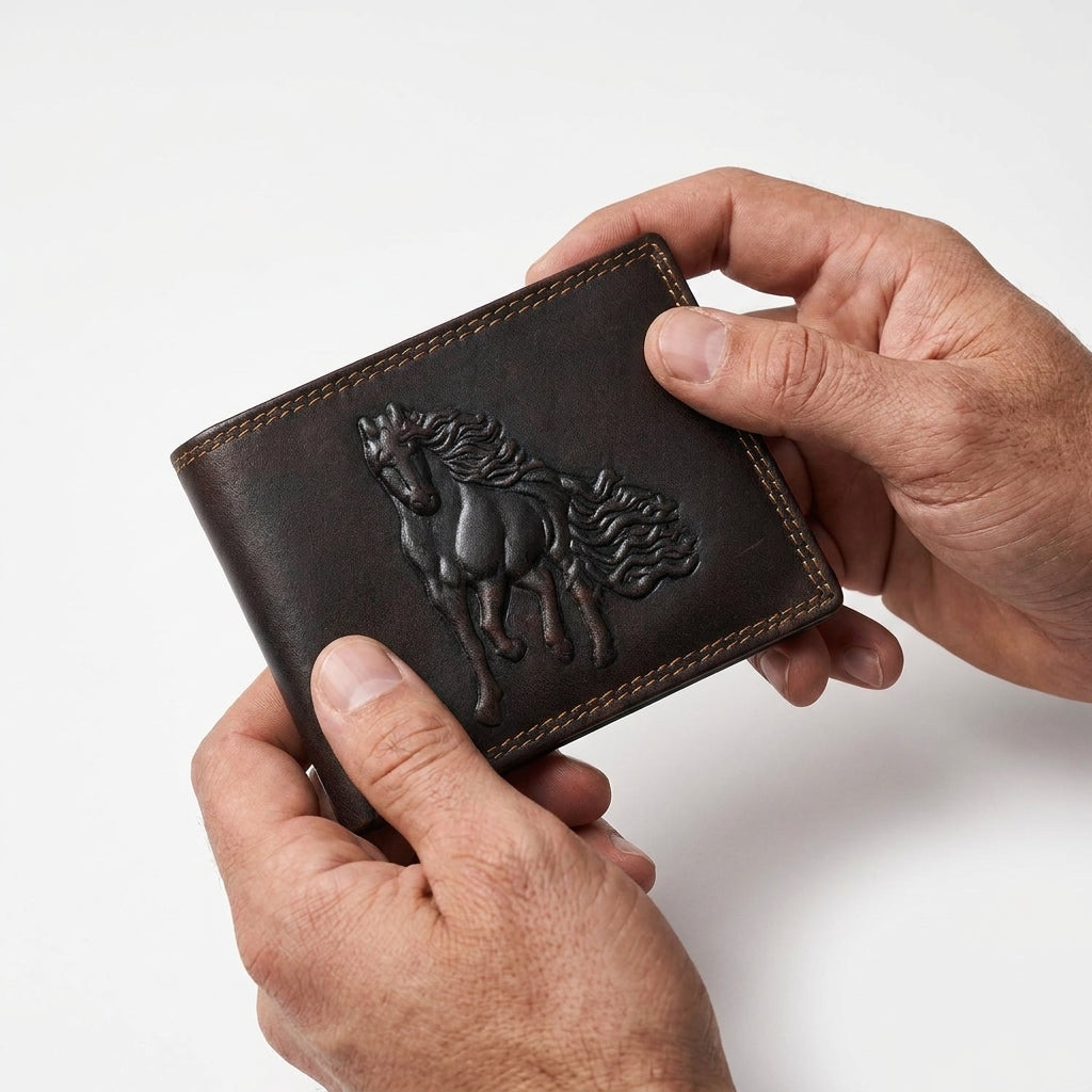 Midnight Stallion Leather Wallet – Dark Espresso Brown