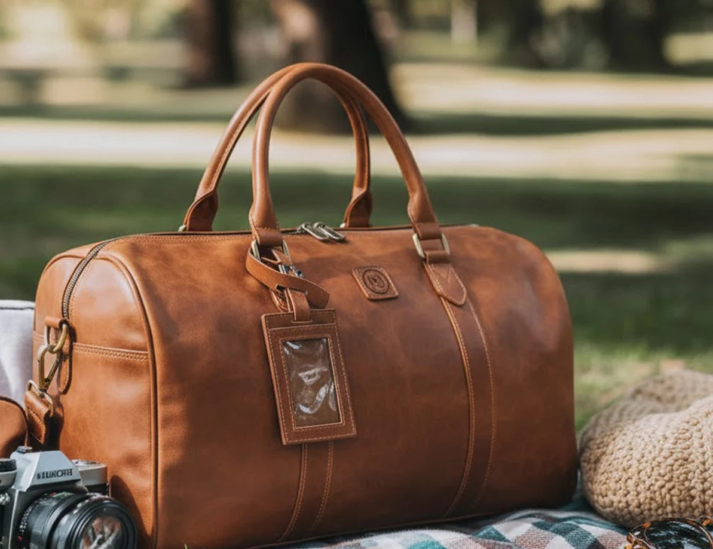 Men's Leather Duffle Bag