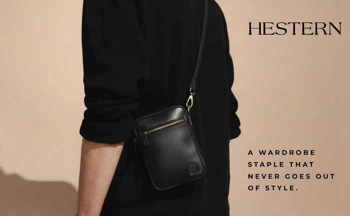 OxBlood Trail Leather Sling Bag – Black Colour